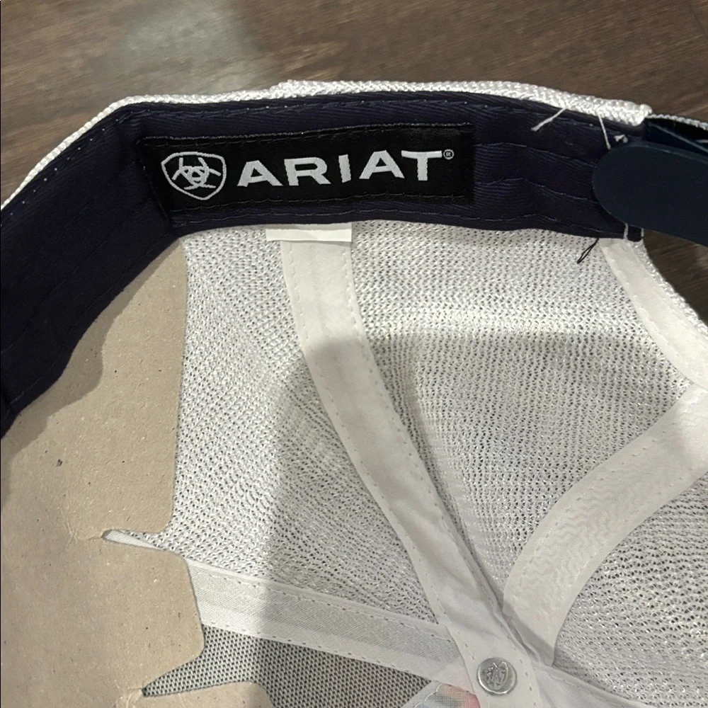 Ariat Serape Striped Ball Cap,mesh back,snapback,embroidered logo,6 vent panel - Picture 8 of 10